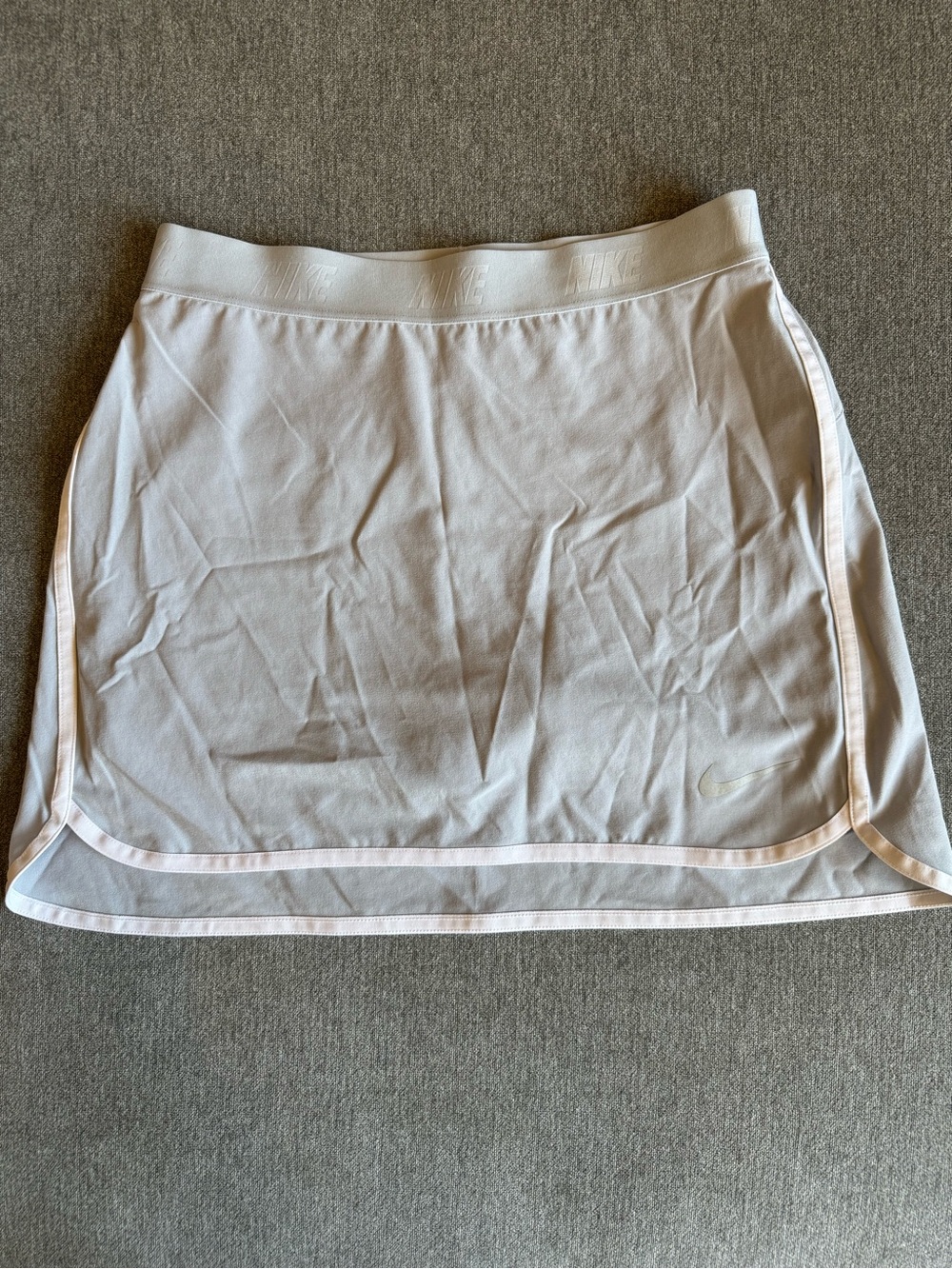 Nike Light gray Mini athletic Skirt with built in shorts